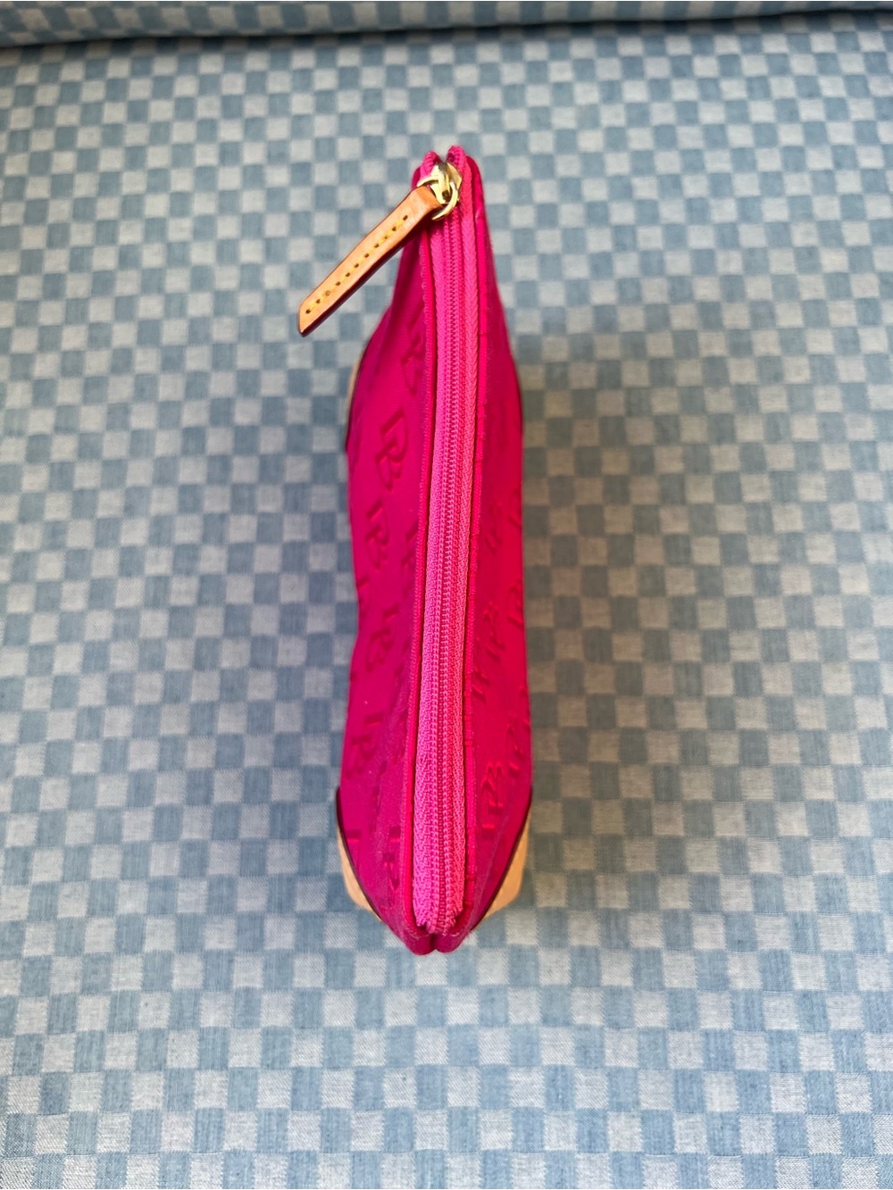 Dooney & Bourke Pink Logo Canvas Zip Pouch - Picture 5 of 11